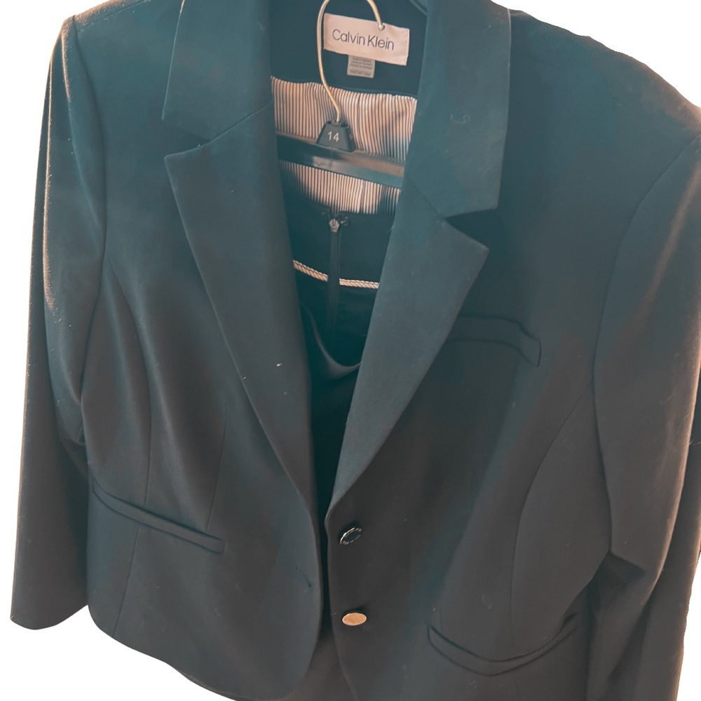 Navy skirt suit